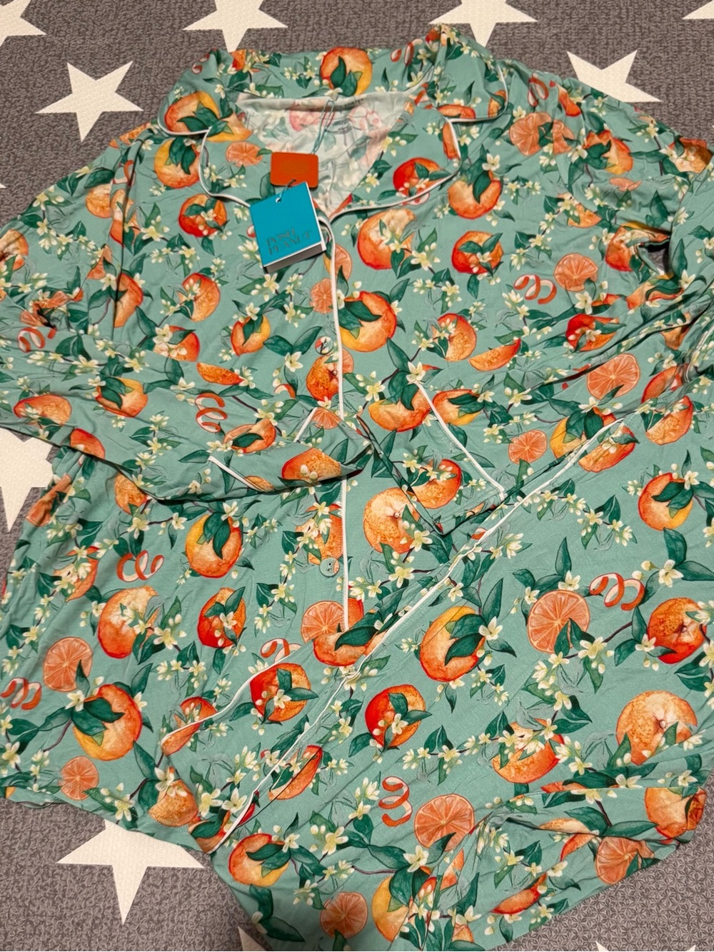 Posh Peanut Floral Citrus Print Pajamas